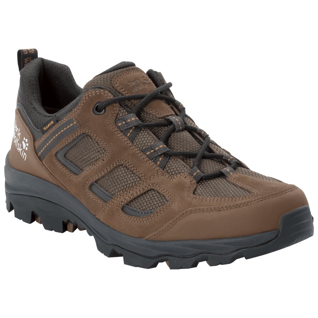 Jack Wolfskin VOJO 3 TEXAPORE LOW Férfi Túracipő Barna/Fekete - TJIHSP-142